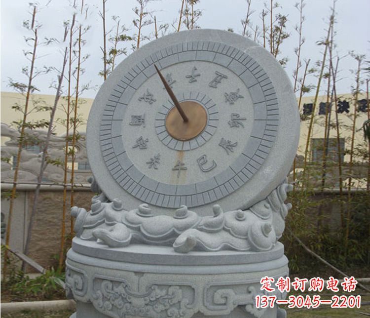 威海学校大理石日晷石雕 (5)
