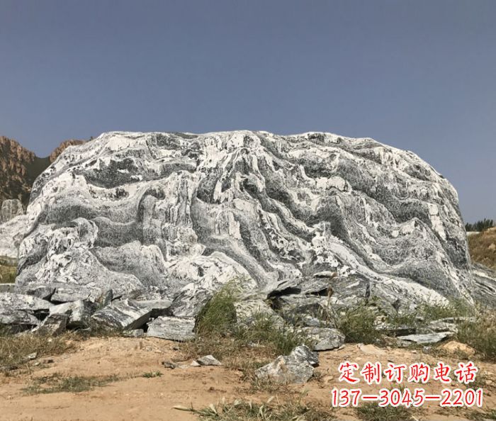 威海雪浪石假山公园景观石雕 (2)