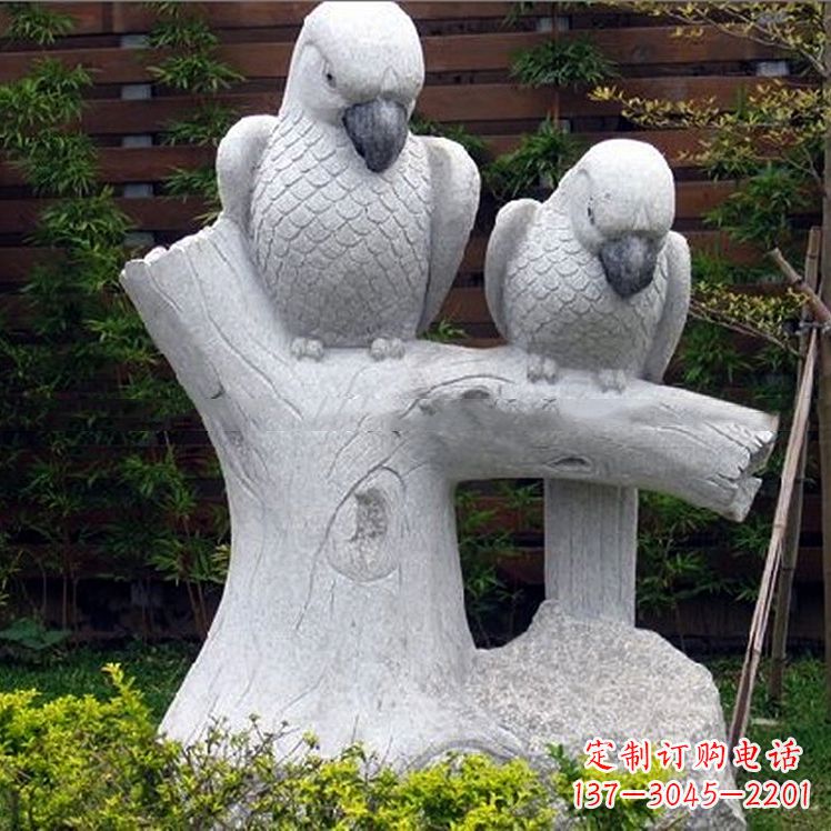 威海鹦鹉大理石雕塑