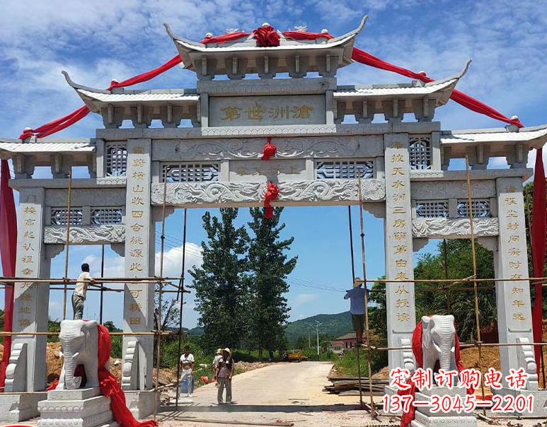 威海由阳石雕牌坊