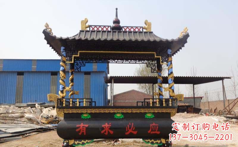 威海有求必应香炉寺庙铜雕