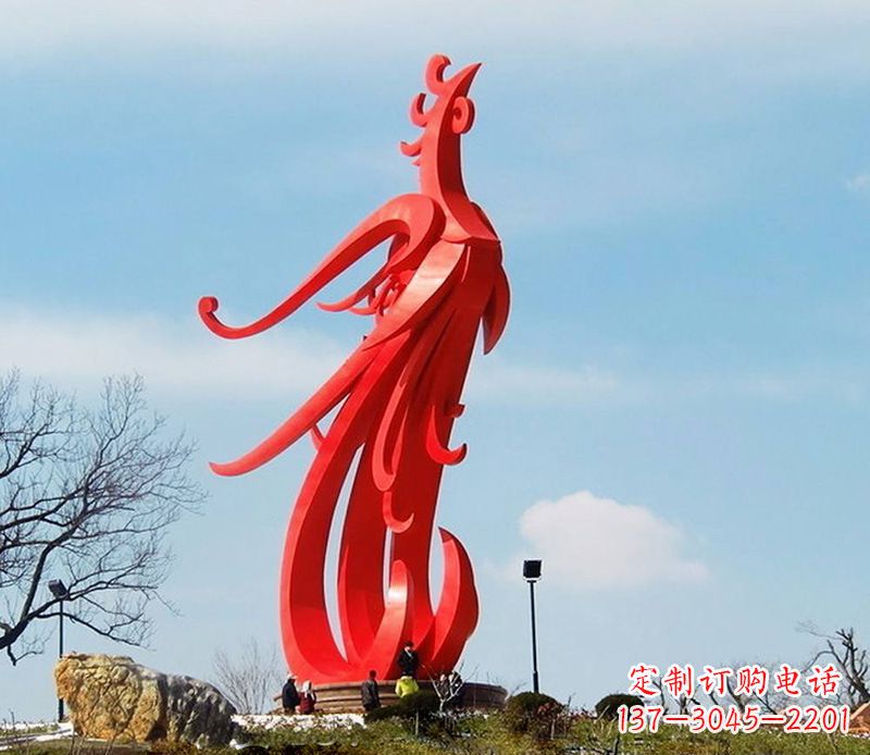 威海园林不锈钢凤凰雕塑