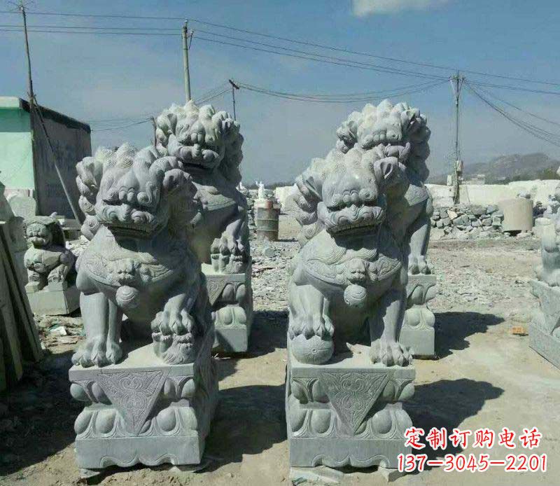 威海园林仿古狮子景观石雕