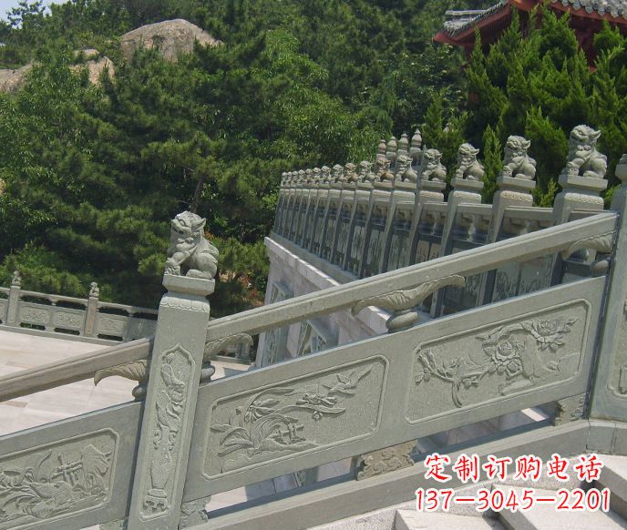 威海园林仿古石栏板景观石雕 (4)