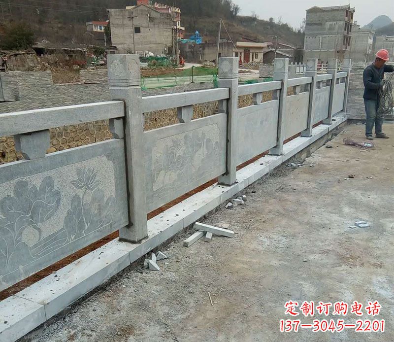 威海园林仿古石栏板景观石雕 (5)