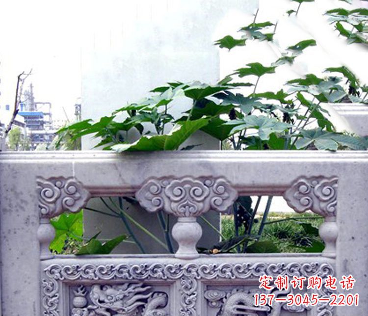 威海园林仿古石栏板景观石雕 (6)