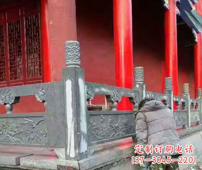 威海园林仿古石栏板景观石雕 (9)