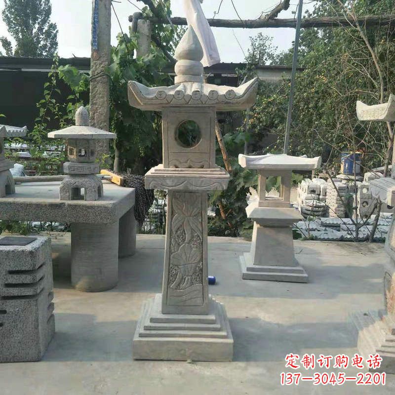 威海园林仿古做旧中式石灯