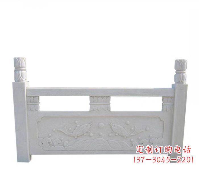 威海园林汉白玉石浮雕栏板