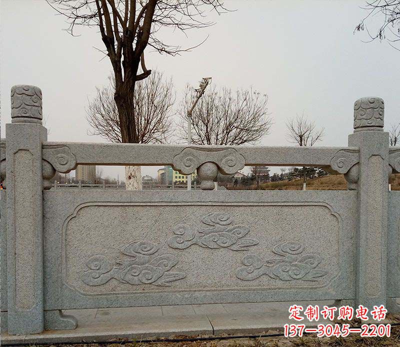 威海园林护城河石栏板景观石雕