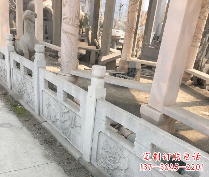 威海园林景观大理石浮雕栏板石雕