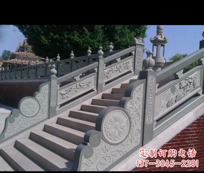 威海园林景观大理石栏板雕塑 (4)