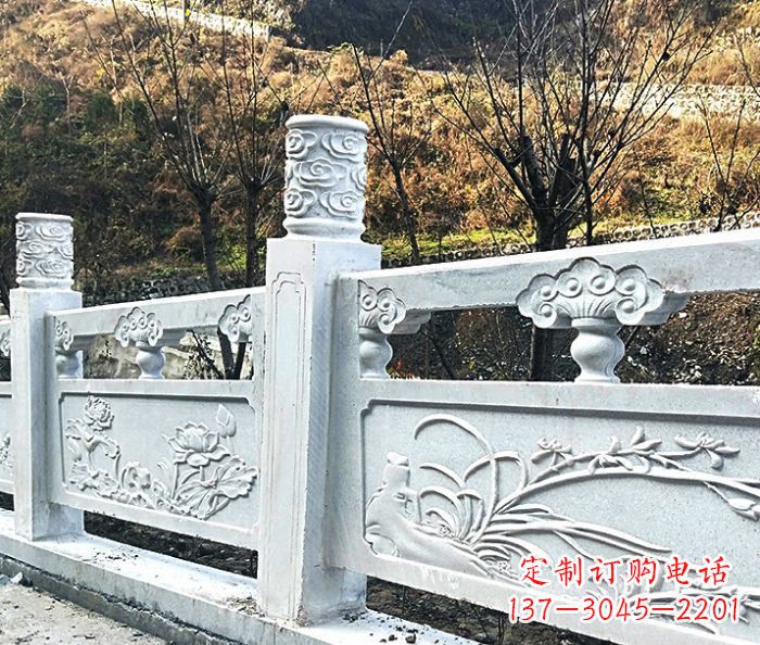 威海园林景观大理石栏板石雕 (7)