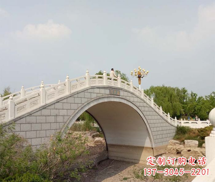 威海园林景观大理石桥栏板石雕 (6)