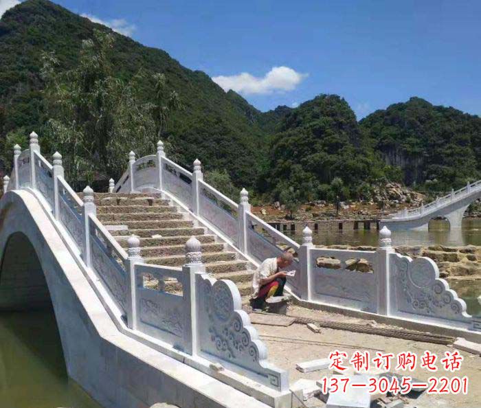 威海园林景观大理石桥栏板石雕_1