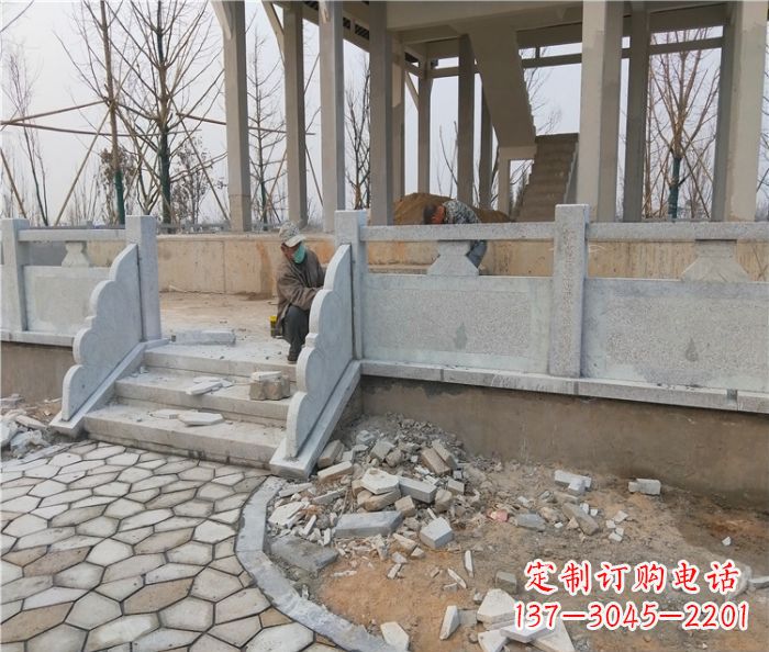 威海园林景观大理石桥栏板石雕_2 (2)