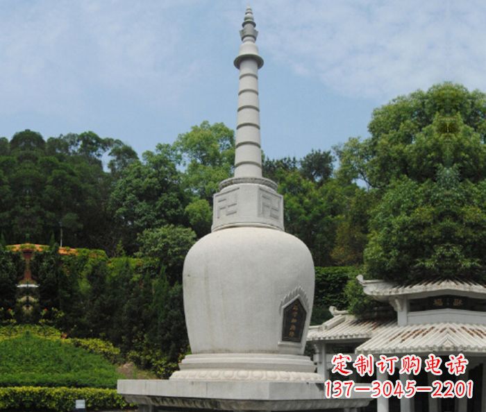 威海园林景观大理石舍利塔石雕
