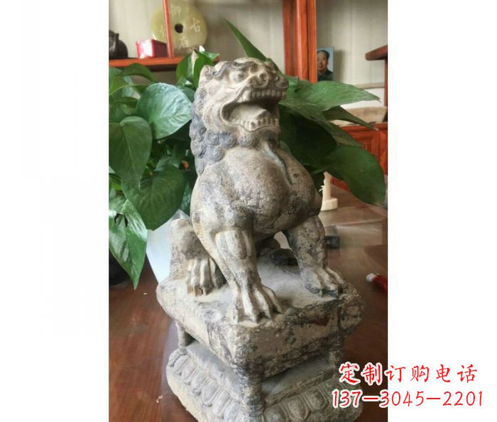 威海园林景观大理石狮子石雕