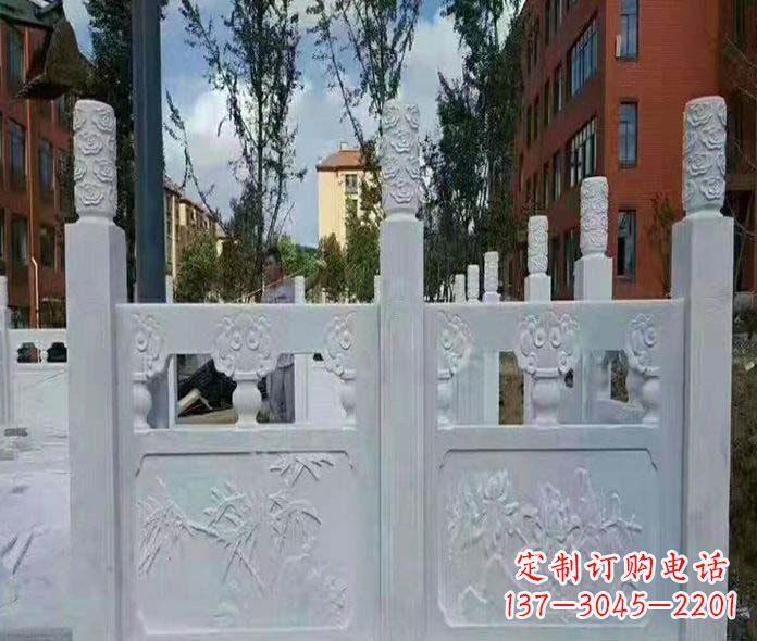 威海园林景观大理石桥栏板石雕_2