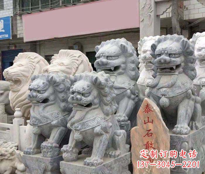 威海园林景观仿古狮子石雕