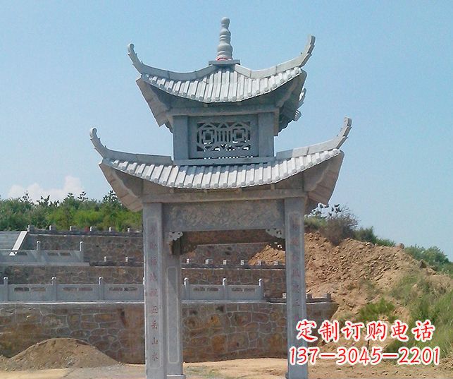威海园林景观仿古石雕凉亭