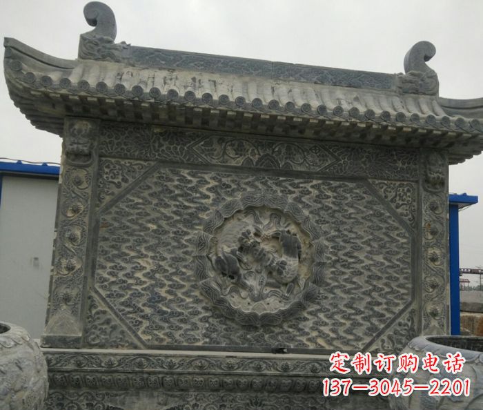 威海园林景观仿古石雕影壁