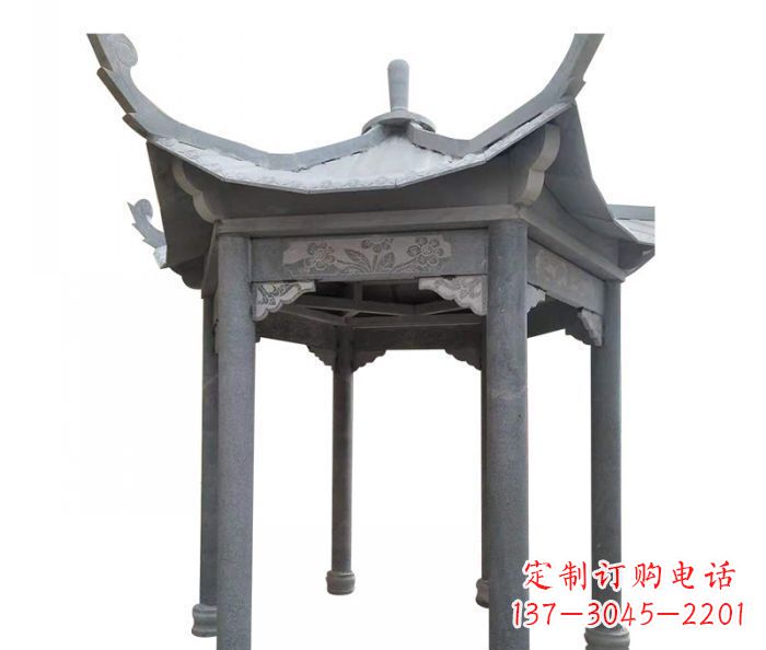 威海园林景观仿古石雕凉亭 (3)