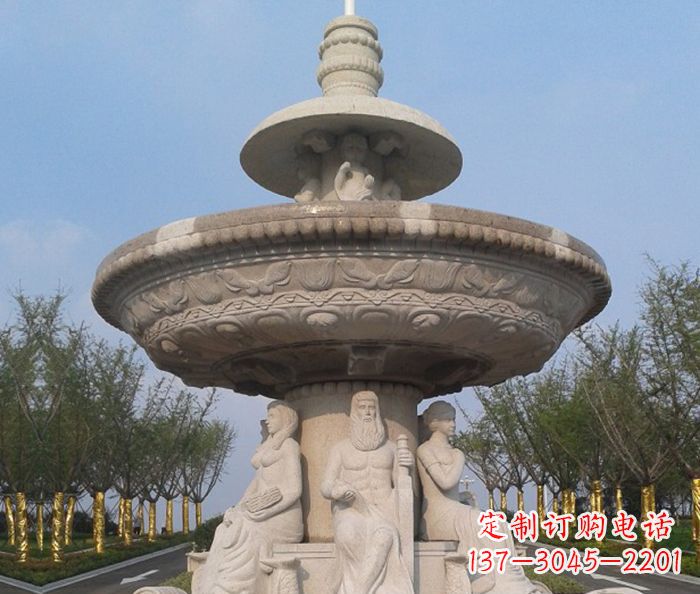 威海园林景观西方人物喷泉石雕 (2)