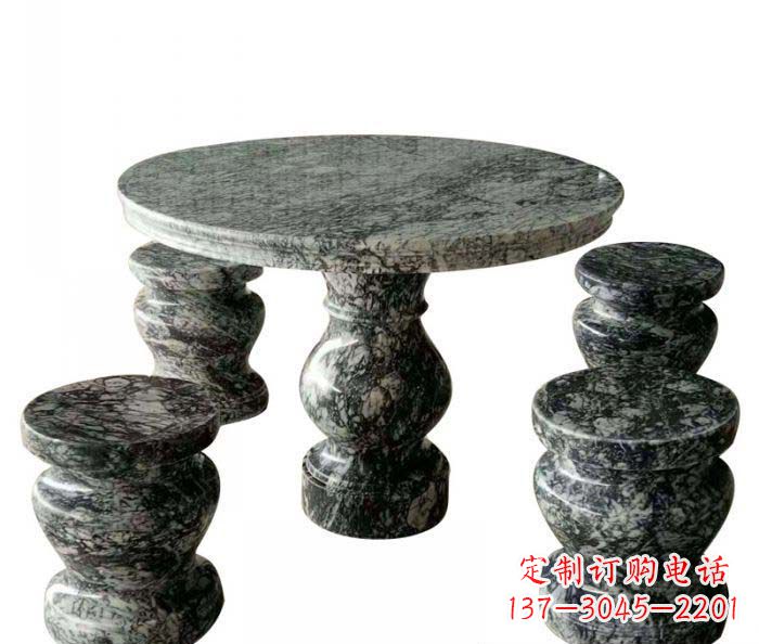 威海园林景观圆形石桌凳