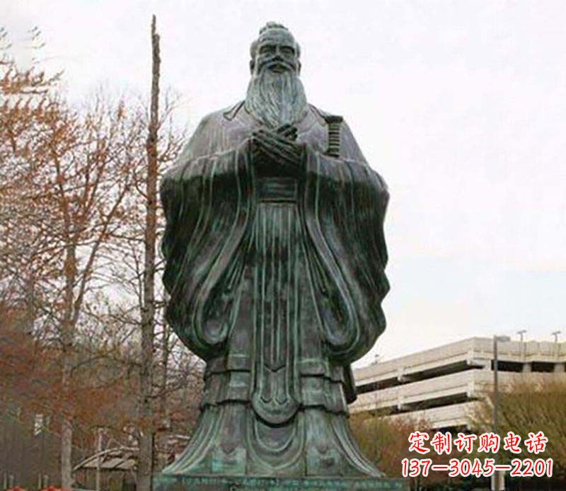 威海园林老子人物铜雕