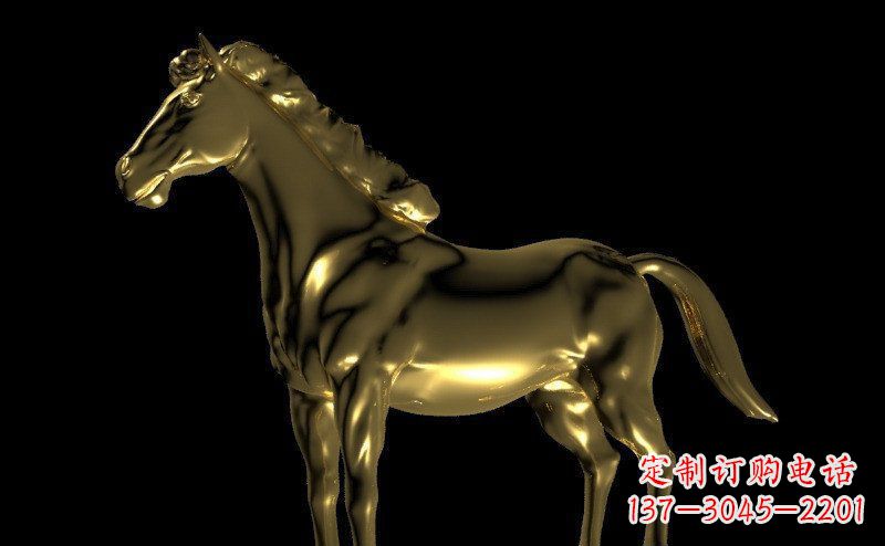 威海园林马动物景观铜雕