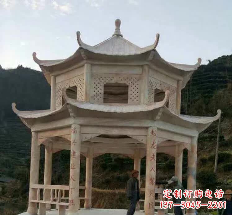 威海园林石雕凉亭