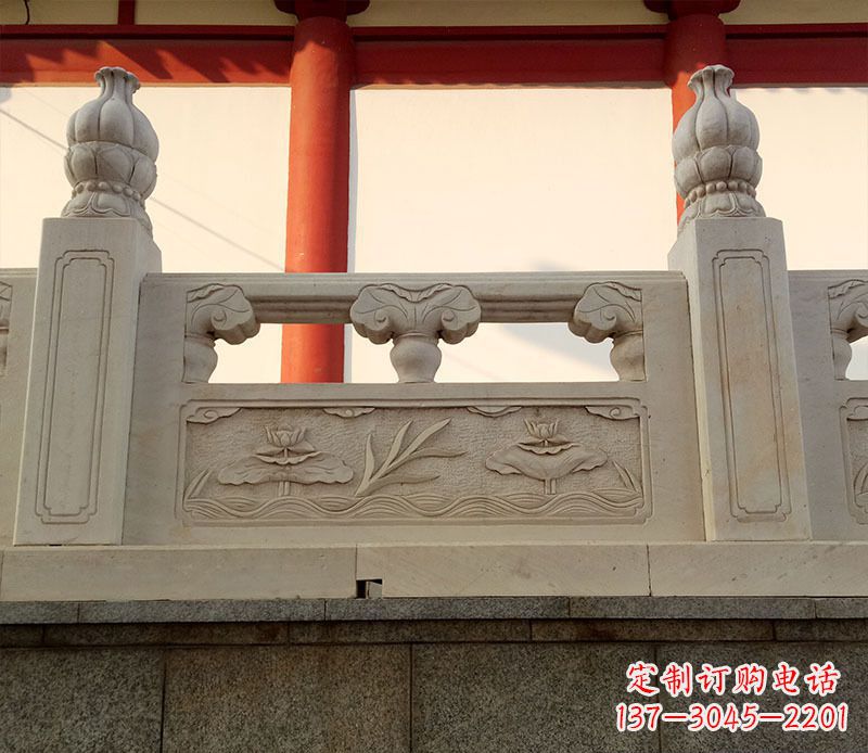 威海园林石浮雕栏板景观石雕 (2)
