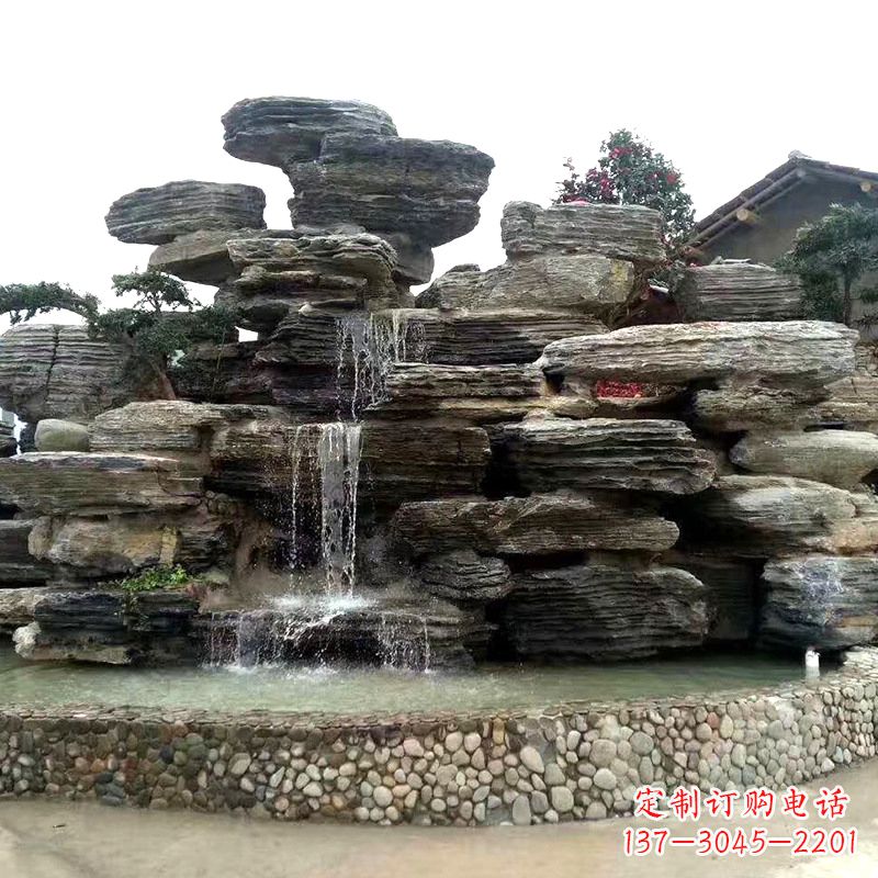 威海园林塑石假山流水