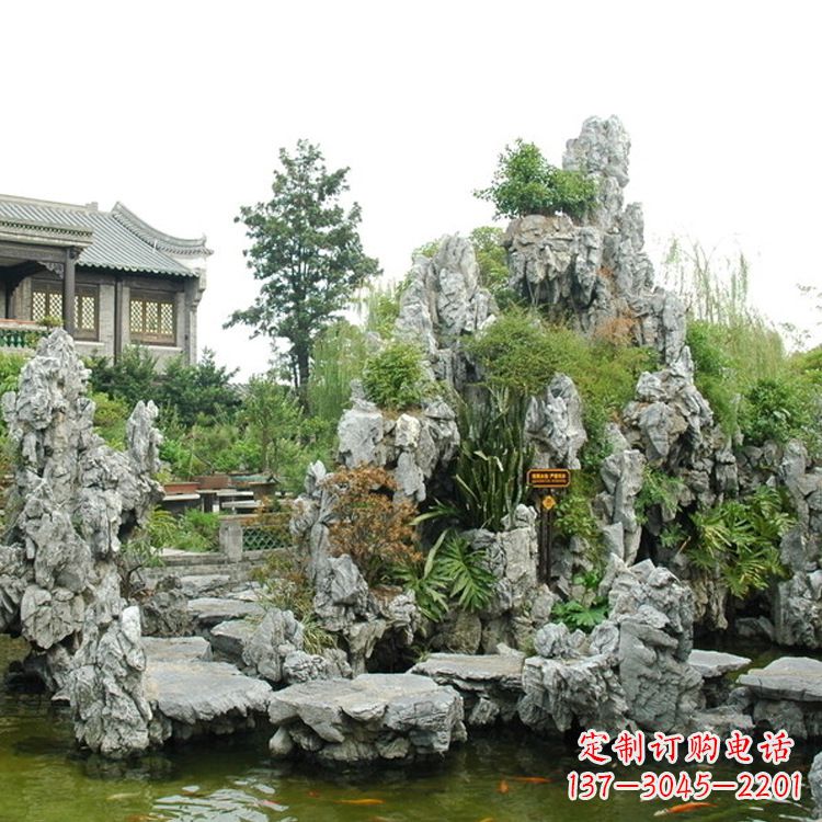 威海园林庭院奇石假山