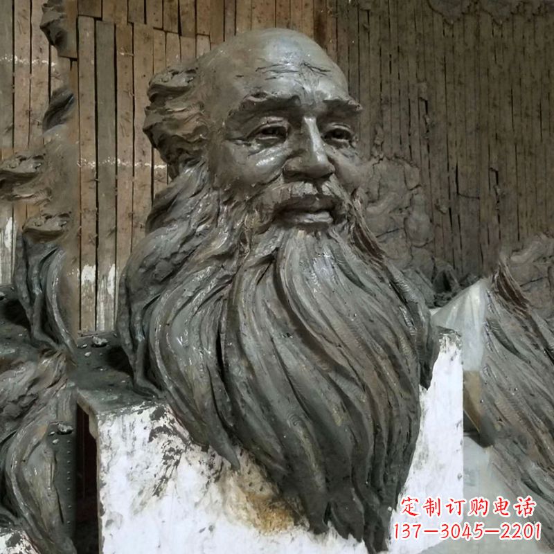 威海张大千头像雕塑泥稿