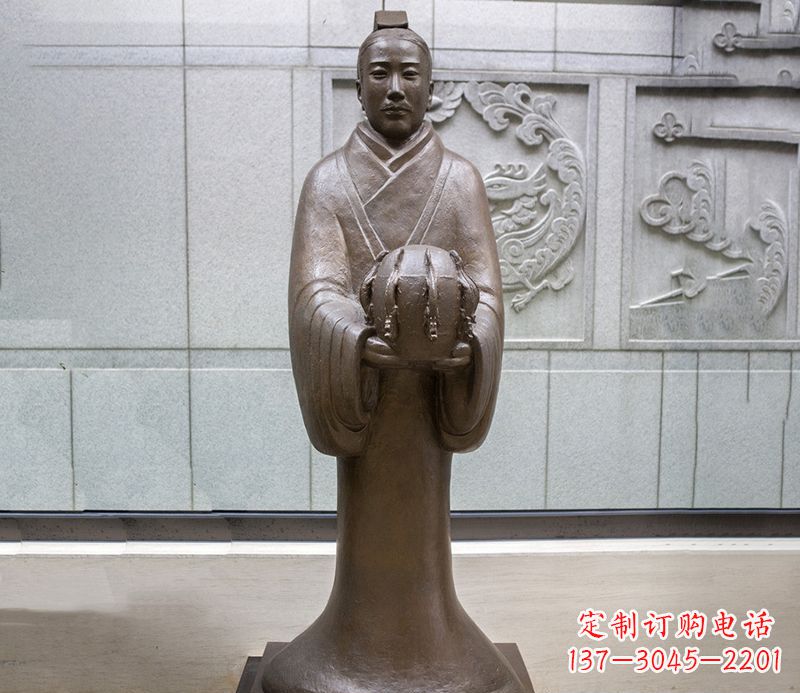 威海张衡科学家 人物铜雕
