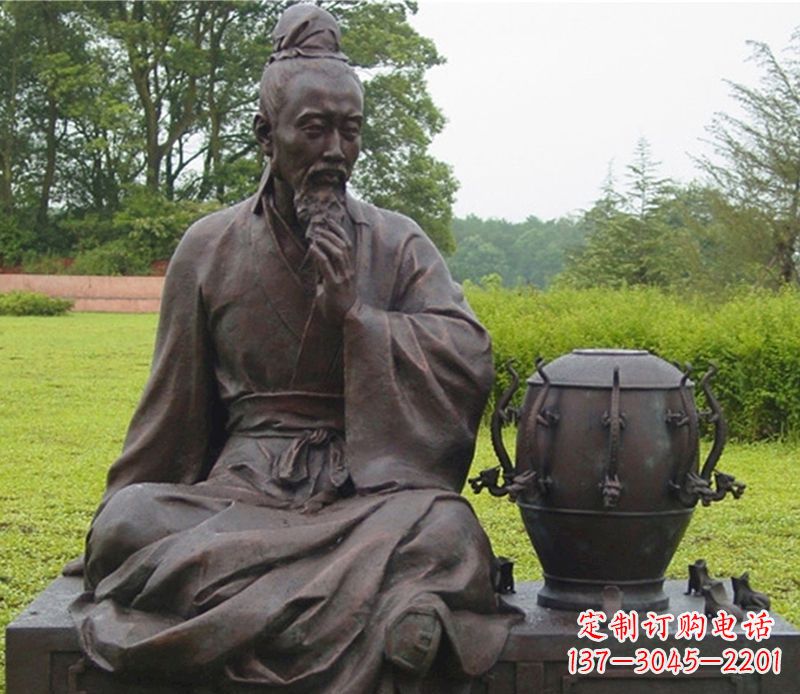 威海张衡科学家铜雕