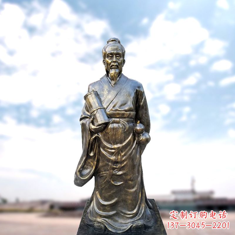 威海张仲景仿铜雕像