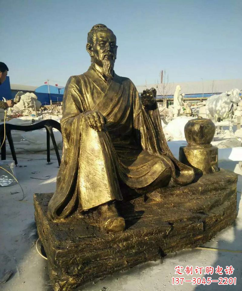 威海张仲景人物铜雕