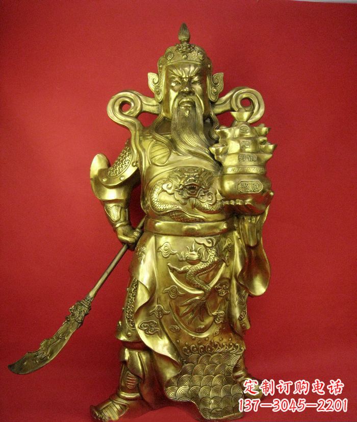 威海招财关公铜雕