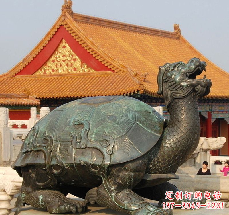 威海招财龙龟铜雕塑