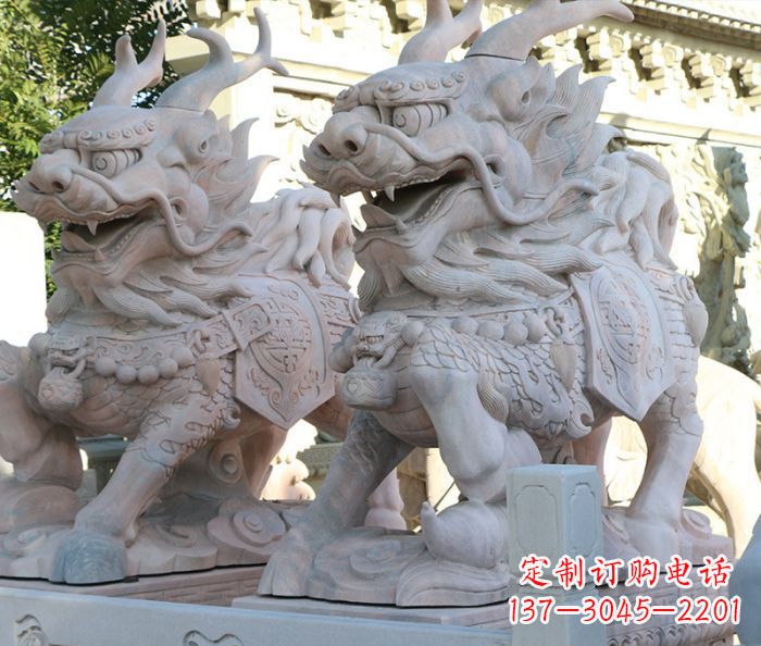 威海招财瑞兽麒麟石雕 (2)