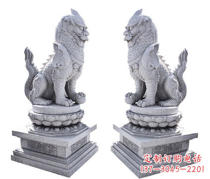 威海招财神兽麒麟石雕
