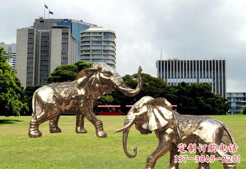 威海招财镇宅大象铜雕
