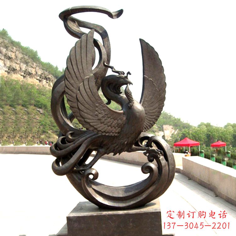 威海中国古代神话中的创世神朱雀景观铜雕