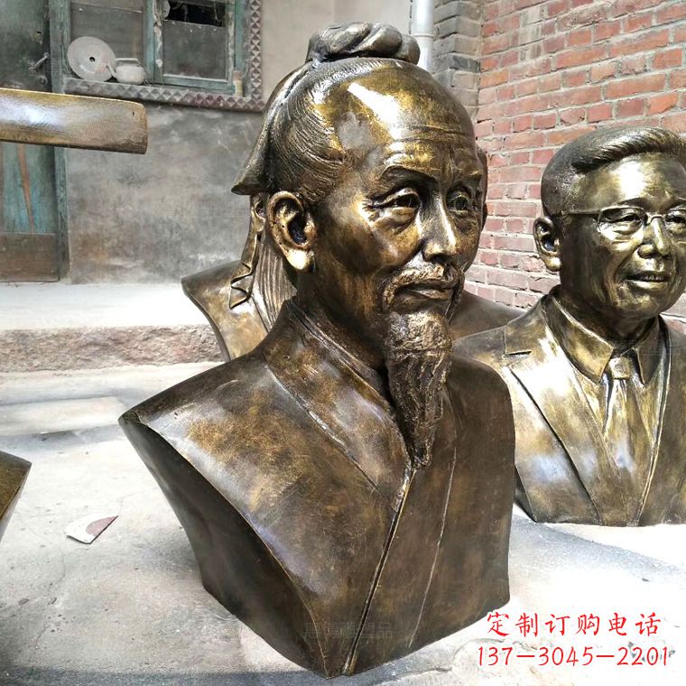 威海中国古代著名数学家祖冲之铸铜胸像雕塑