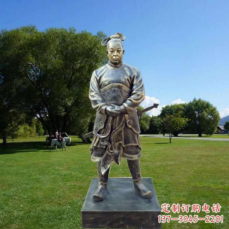 威海中国汉初三杰之韩信仿铜雕像