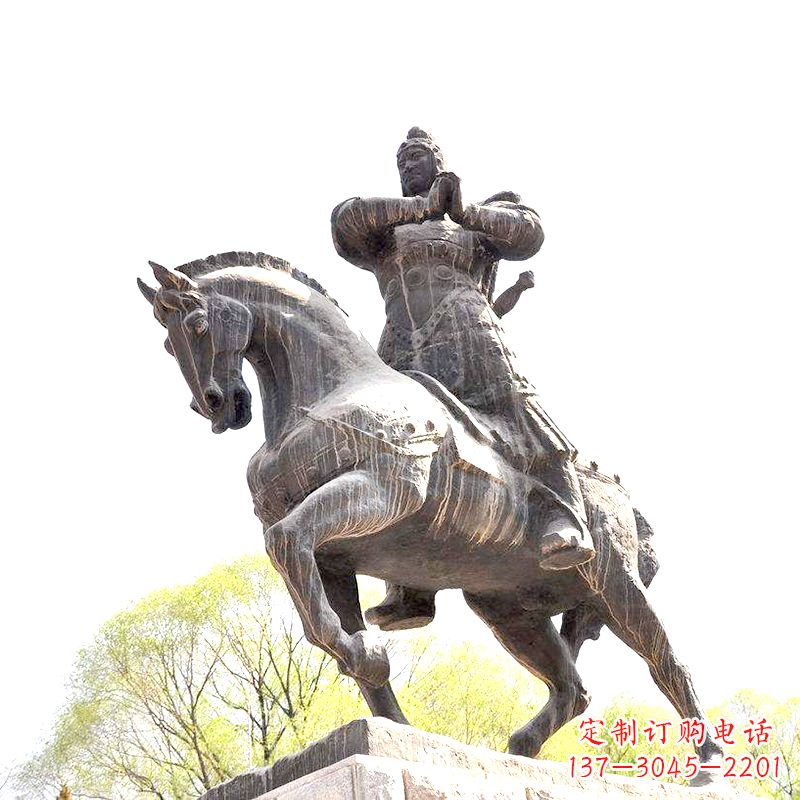 威海中国历史名人民族英雄霍去病铜雕塑