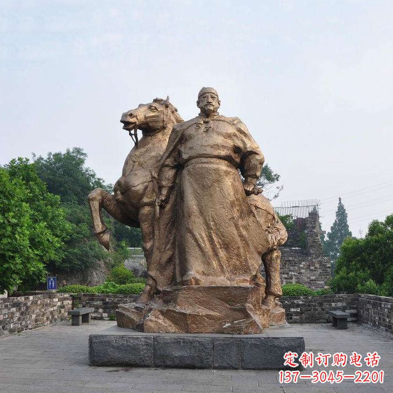 威海中国历史名人明太祖朱元璋铜雕像